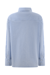Hansen Oversized Shirt - Blue Pinstripe