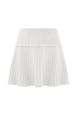 Indy Pointelle Knit Mini Skirt - Ivory