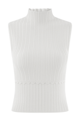 Indy Pointelle Knit Top - Ivory