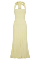 Jacqui Halter Knit Midi Dress - Lemon