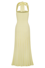 Jacqui Halter Knit Midi Dress - Lemon