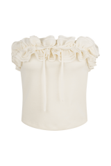 Jennie Ruffle Off Shoulder Top - Ivory