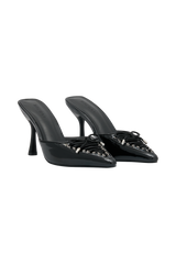 Joanne Patent Lace Up Heels - Black