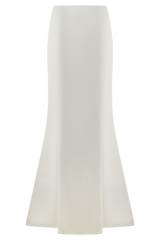 Khloe Satin Fishtail Maxi Skirt - White