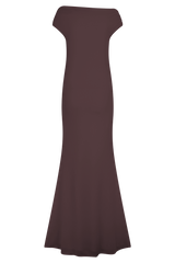Kinsley Slinky Maxi Dress With Hardware - Chocolate