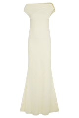 Kinsley Slinky Maxi Dress With Hardware - Ivory