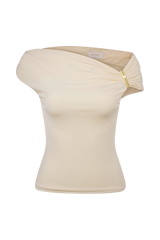Kinsley Slinky Top With Hardware - Ivory