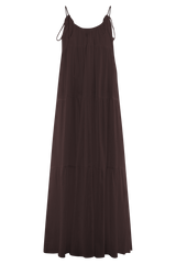Lenny Front Tie Top - Chocolate