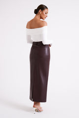 Lucinda Recycled Nylon Off Shoulder Top - White