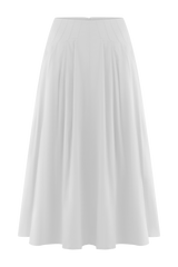 Mae A-Line Midi Skirt - White