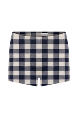 Marcie Knit Short - Navy Gingham