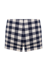 Marcie Knit Short - Navy Gingham
