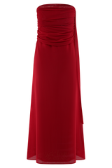 Arna Mesh Maxi Skirt - Ruby