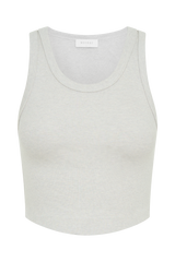 Morgana Ribbed Tank Top - Grey Marle