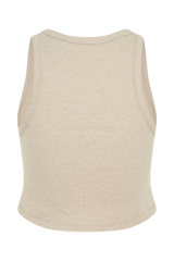 Morgana Ribbed Tank Top - Neutral Marle