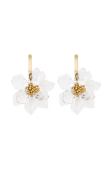 Naomi Acrylic Flower Earring - Gold