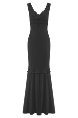 Natalie Off Shoulder Maxi Dress - Black