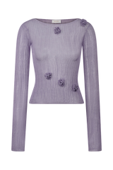 Orianna Orchid Long Sleeve Knit Top - Orchid