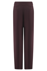 Penelope Pleated High Waisted Pants - Chocolate