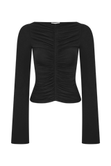 Preston Modal Long Sleeve Top - Black