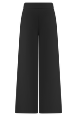 Raya Mid Rise Wide Leg Linen Pant - Black