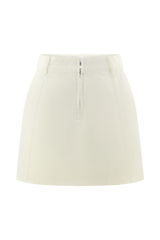 Rosalyn Mini Denim Skort - White