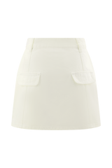 Rosalyn Mini Denim Skort - White