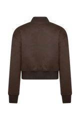 Rudy Suede Bomber Jacket - Chocolate