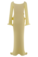 Sandrine Off Shoulder Knit Maxi Dress - Lemon