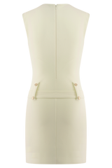 Scheana Stretch Crepe Mini Dress - Ivory