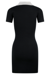 Seema Contrast Mini Dress - Black/White