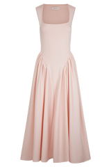 Sharon Scuba Jersey Midi Dress - Ballet Pink