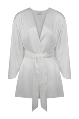 Sterling Satin Bridal Robe - Ivory