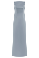 Violet Sleeveless Satin Maxi Dress - Frosted Blue