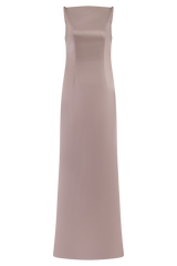 Violet Sleeveless Satin Maxi Dress - Soft Pink