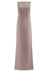 Violet Sleeveless Satin Maxi Dress - Soft Pink