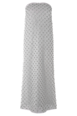 Zuri Hand Beaded Embellished Maxi Skirt - Silver