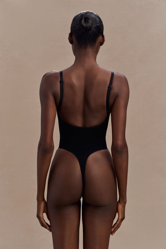 Alyssa Backless Shapewear Bodysuit - Black