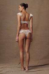 Blaise Lace Frill Underwire Bra - White