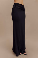 Jules Recycled Nylon And Mesh Maxi Skirt - Black