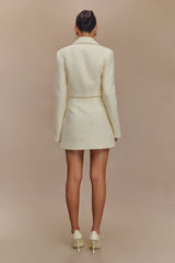 Mirelle Textured Boucle Mini Skirt - Ivory