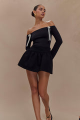 Jennie Frill Mini Skort - Black