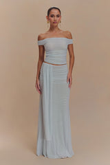 Brooklyn Mesh Crop Top - Pale Blue