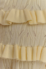 Amy Pointelle Knit Frill Bloomers - Lemon