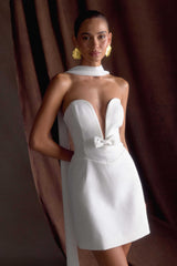 Orellia Strapless Suiting Mini Dress - Ivory