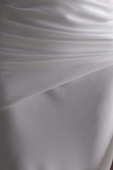 Giulia Chiffon Draped Maxi Dress - White