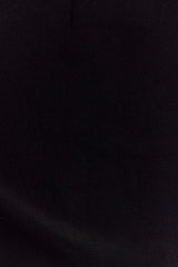 Selena Scalloped Jersey Halter Top - Black