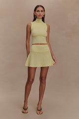 Indy Pointelle Knit Top - Lemon
