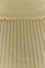 Indy Pointelle Knit Mini Skirt - Lemon