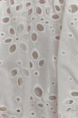 Autumn Off Shoulder Broderie Top - White